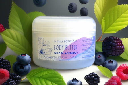 La Salle BOTANIQUE's Wild Blackberry Body Cream with Shea Butter and emollients