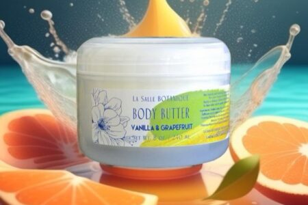 La Salle BOTANIQUE's Vanilla & Grapefruit Body Butter with Shea Butter and emollients