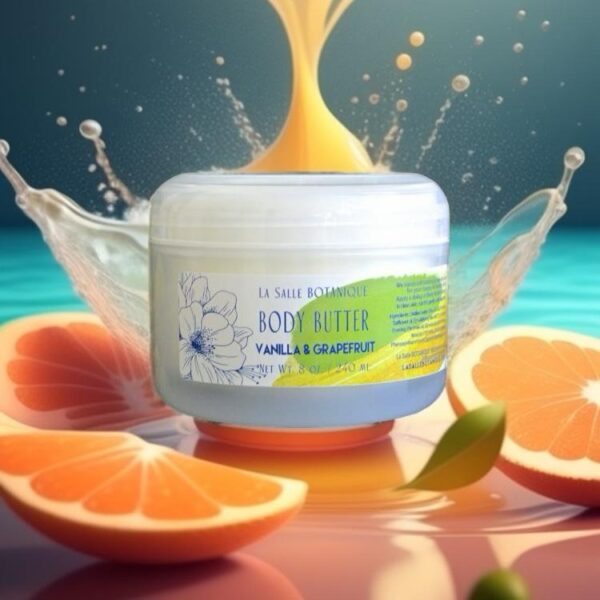 La Salle BOTANIQUE's Vanilla & Grapefruit Body Butter with Shea Butter and emollients