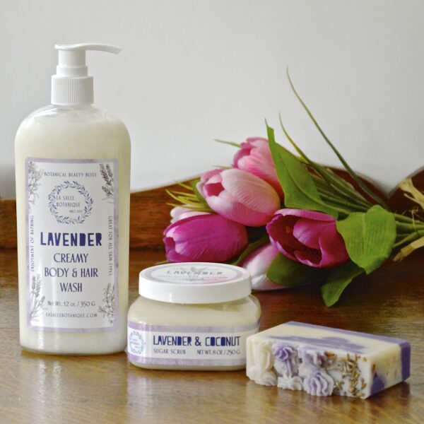 La Salle BOTANIQUE skincare collection with lavender and coconut