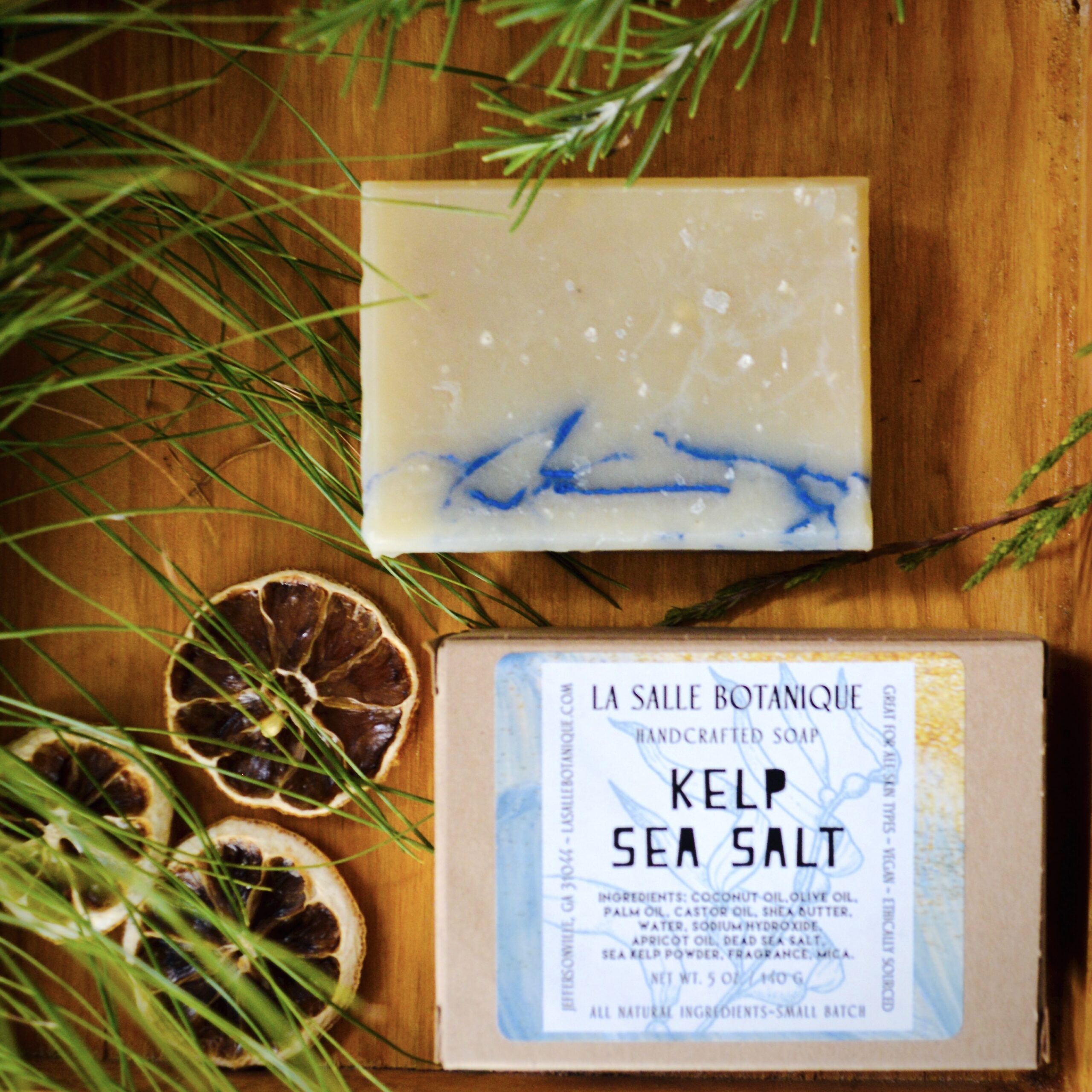 Artisan natural soap with Kelp & Dead Sea Salt by La Salle BOTANIQUE